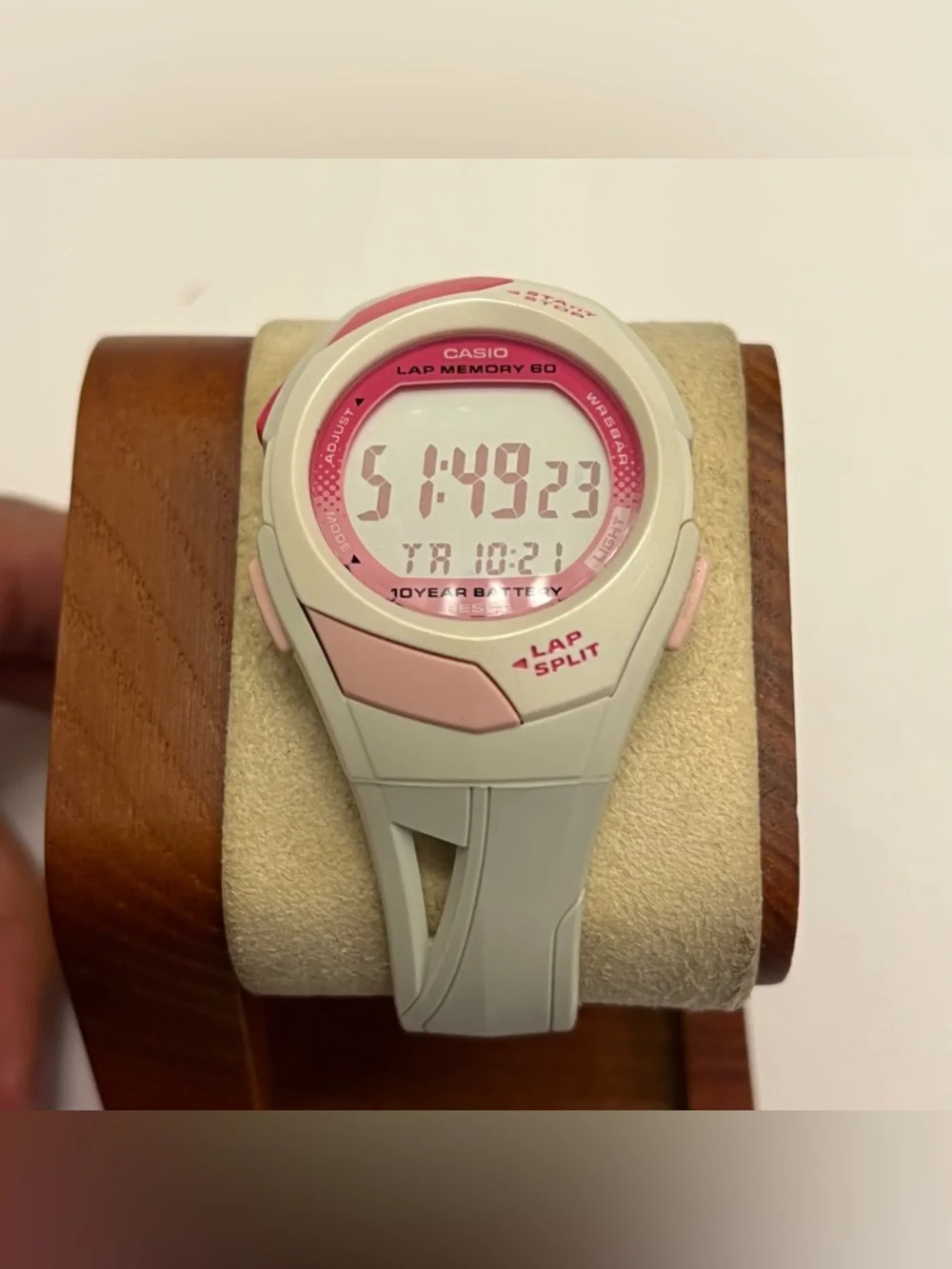 Casio‎ STR300-7, 60-Lap Memory, White Resin Watch, 4 Alarms, Day/Date